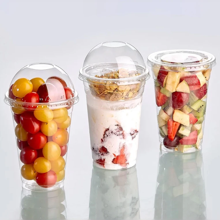 Wholesale 12oz 16oz 20oz 24oz  plastic plastic Boba cups for cold coffee  From Factory Direct Sale