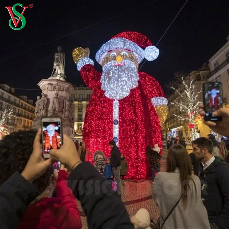 Outdoor 3D Santa Claus Light - Christmas Decorations
