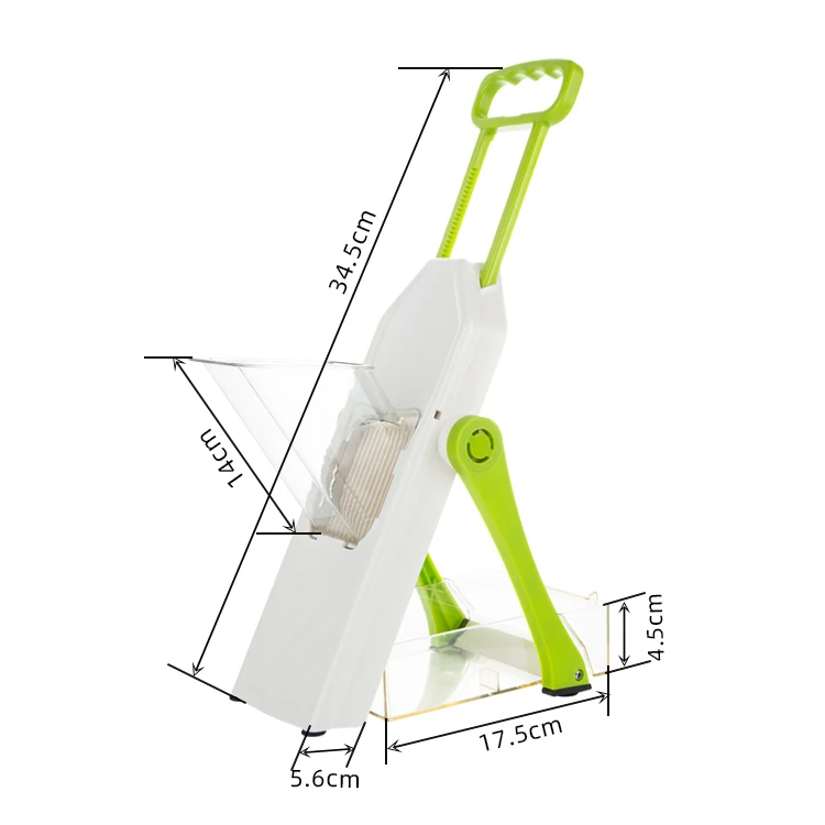 Gloway Multi-Purpose Adjustable Safe Food Cutter Chopper Foldable Handheld Food Prep Mandoline Vegetable Slicer Tool With Handle