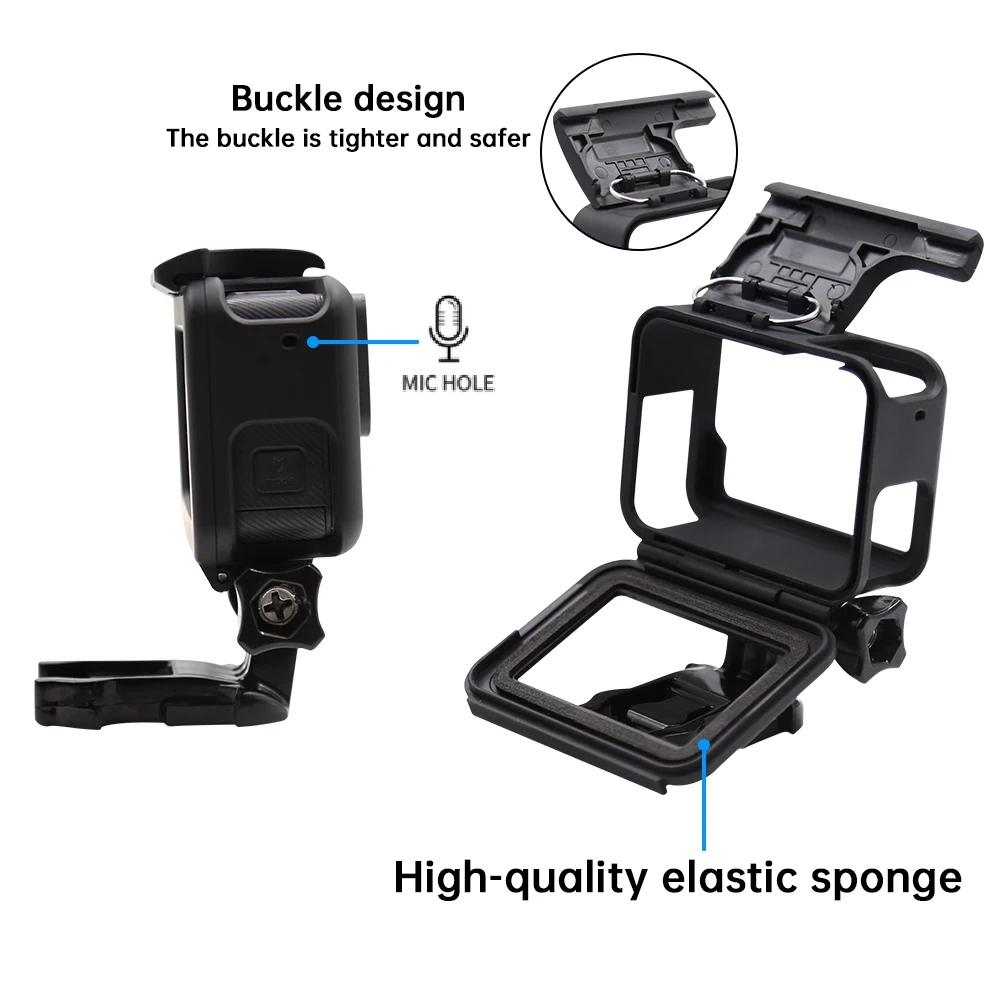 Hongdak Frame Mount For Gopro Hero Protective Border Black Frame Case ...