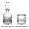 Clear Firework One Decanter with One Glasses