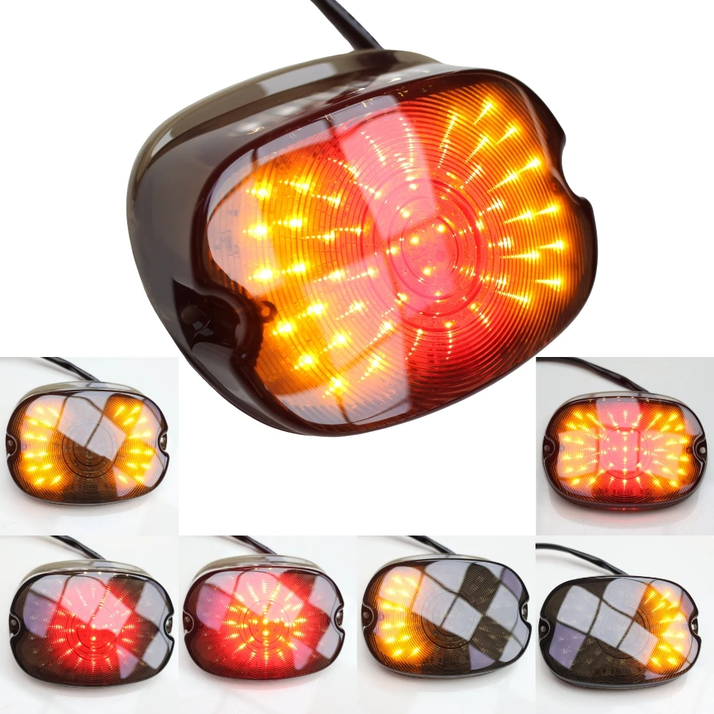 TIYPEOR LED Tail Light Brake Turn Signal Rear Profile Motorcycle Compatible for Sportster XL883L Touring Road King supplier