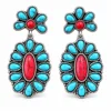Antique silver red + green