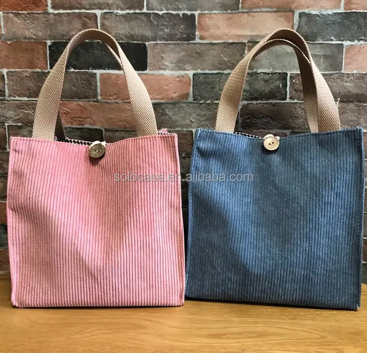 Corduroy Picnic Tote Bag