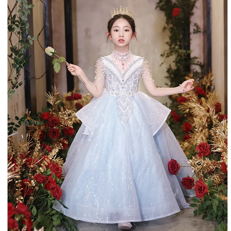 light blue long dress formal A-Line Blue Satin Long Prom Dress, Simple Satin Long Formal Dress US 12 / Custom Color main image 1