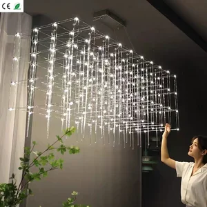 ECOJAS Modern Suspended Light Led Chandelier Pendant Lamp for Living Room Customized Hotel Decoration Pendant Big Chandelier