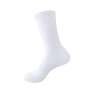 Black and White Solid Color Men's Thickened Towel-bottom Sweat-absorbent Breathable Cotton Sports Terry Socks
