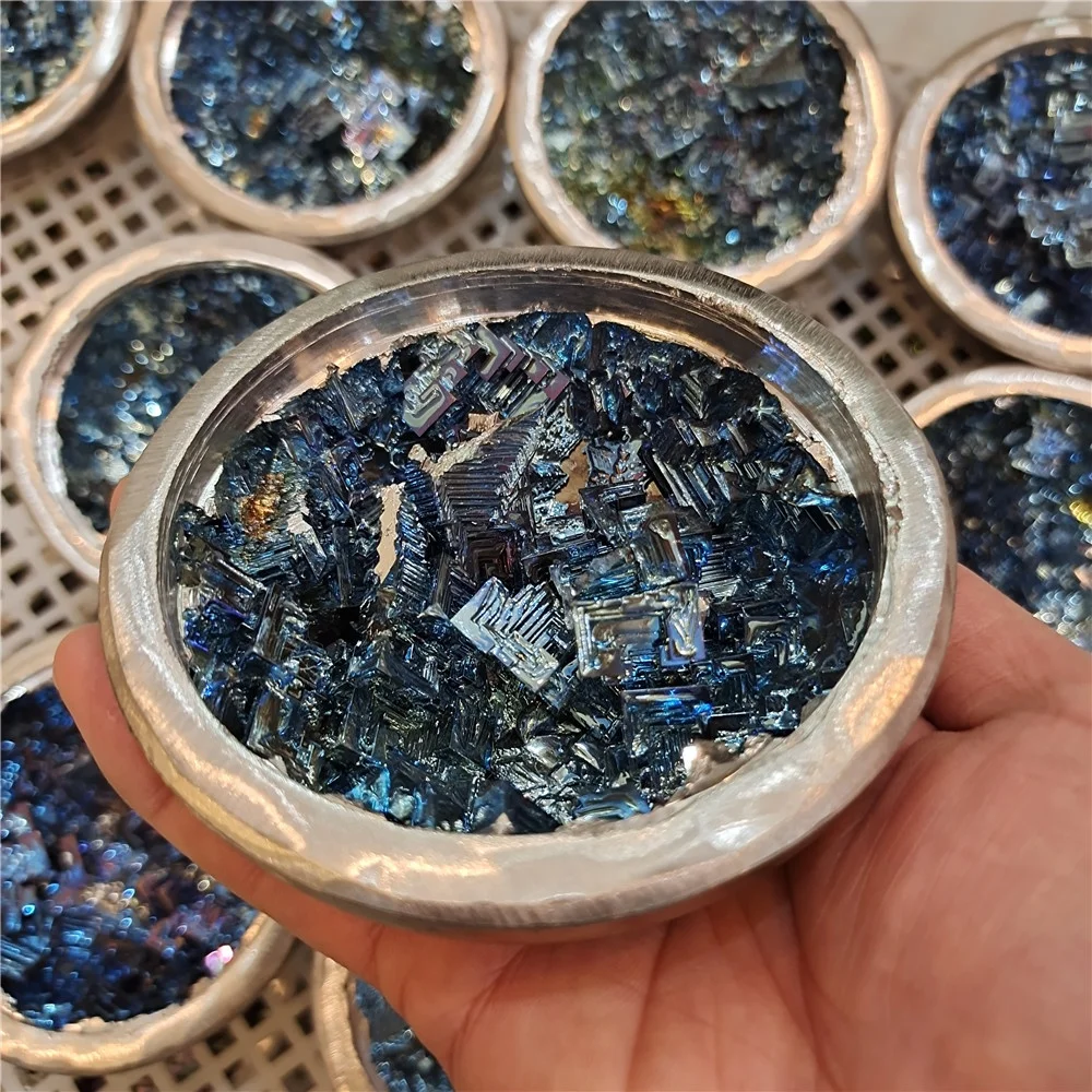 卸売バルク天然カラフルビスマス鉱石ボウル金属鉱石製装飾用