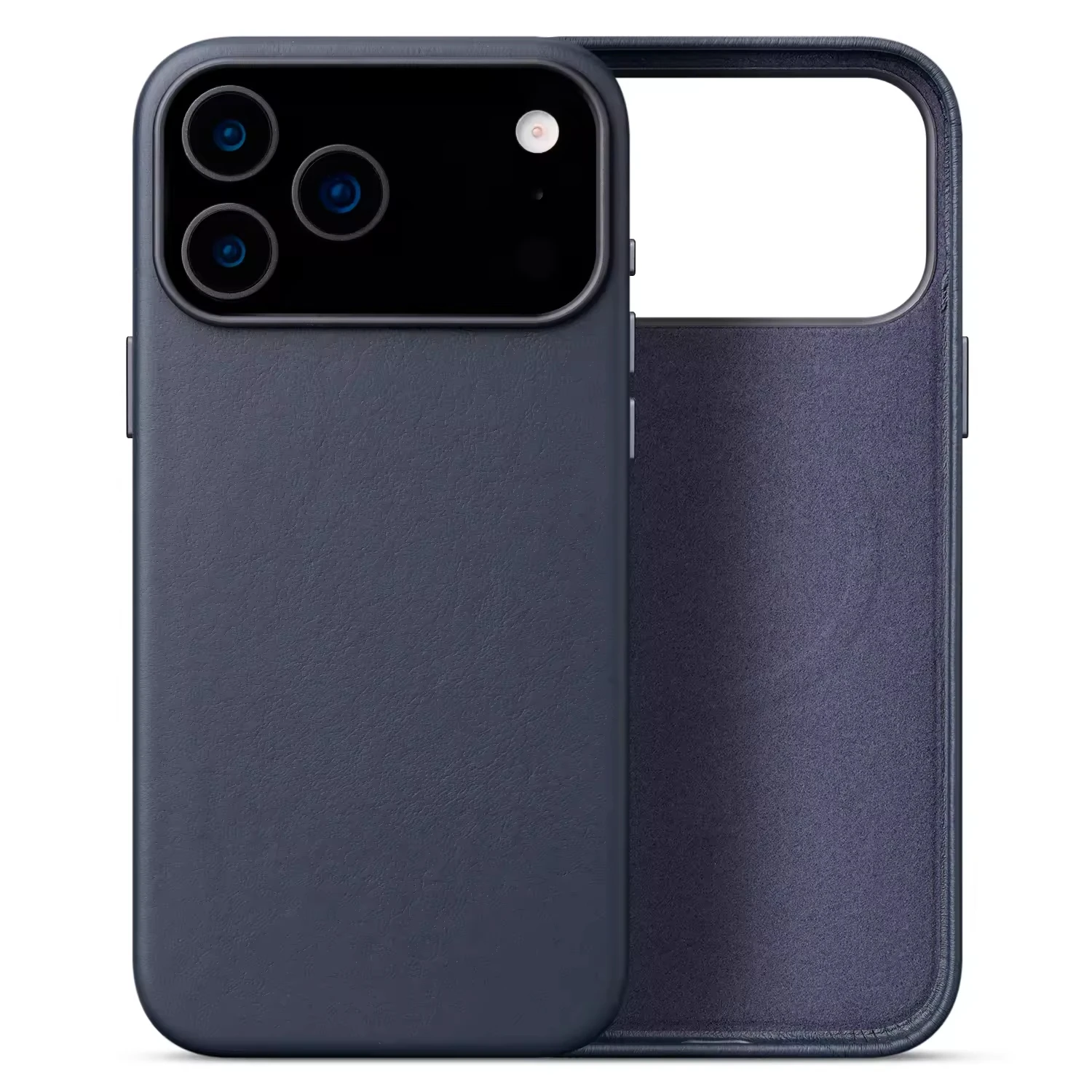 product factory customized top layer artificial leather luxury shockproof card holder magnetic cover for 17 16 15 pro max phone case-2