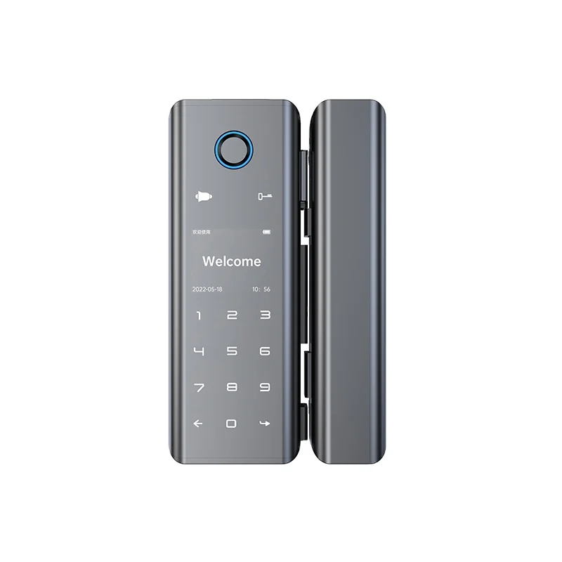 2023 New Arrival G9S Tuya APP Lock Password Code Card Key Fingerprint Smart Door Lock for Glass Door