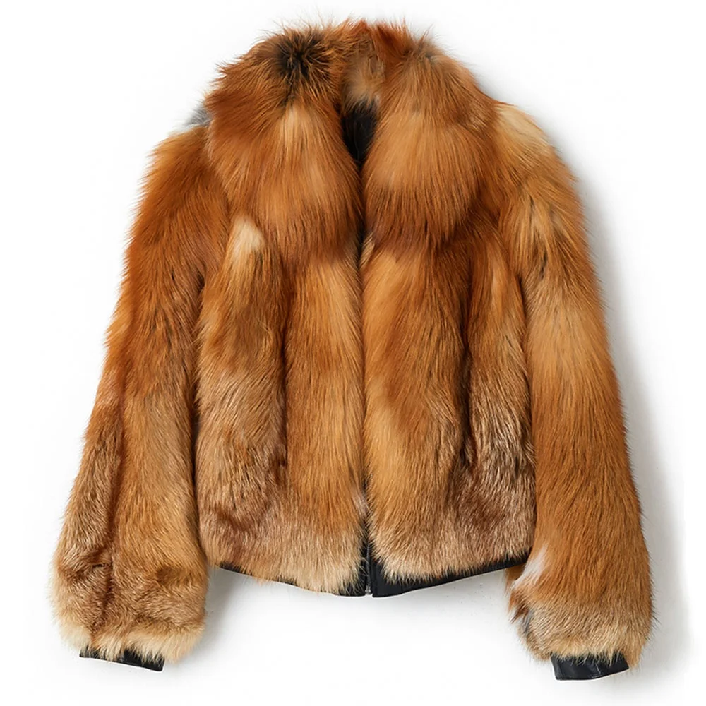 natural blue fox fur coat