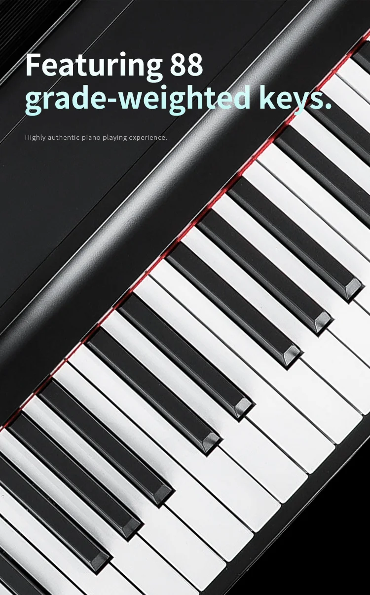 Glamor Electric Piano Keyboard Featuring 88 Gradeweighted Keys Gp05