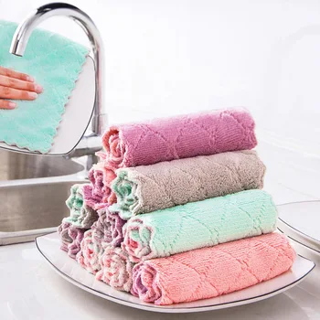 Buy Wholesale China Microfiber Cleaning Cloth For Kitchen, Premium Coral  Velvet Dish Cloths For Washing Dishes, Super Absorbent Coral Fleece Rags & Dish  Cloth, Kitchen Cleaning Cloth, Microfiber Rag at USD 0.5