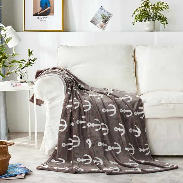 Customize Super Soft 50 X 60 Inches Flannel Printed Throw Blanket Eco-Friendly Fleece Fabric for Sofa Couch Bed