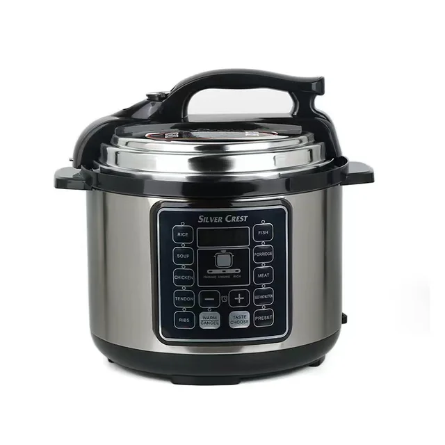 Supporting Sample 6L Electric Stainless Steel 11-in-1 Non-Stick Coating Digital Control Multifunction Household Pressure Cooker