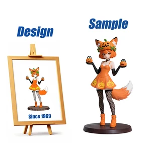 Shengye Manufacturer Design Your Customise Cartoon Fox Pumpkin Girl Figurine Figure Toy Pvc Vinyl Resin Mystery Box Figure Toy