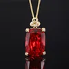 Gold orange pendant with Chopin chain