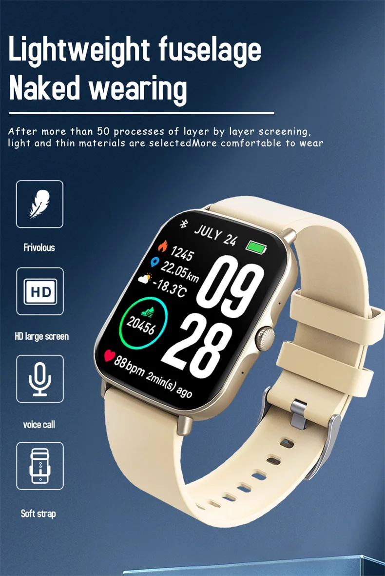F15s Smart Watch Temperature Big Screen 1.75 Inch Full Touch Color Screen BT Call Heart Rate Blood Pressure Reloj Inteligente(4).jpg