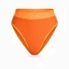 Braguita de bikini de talle alto naranja