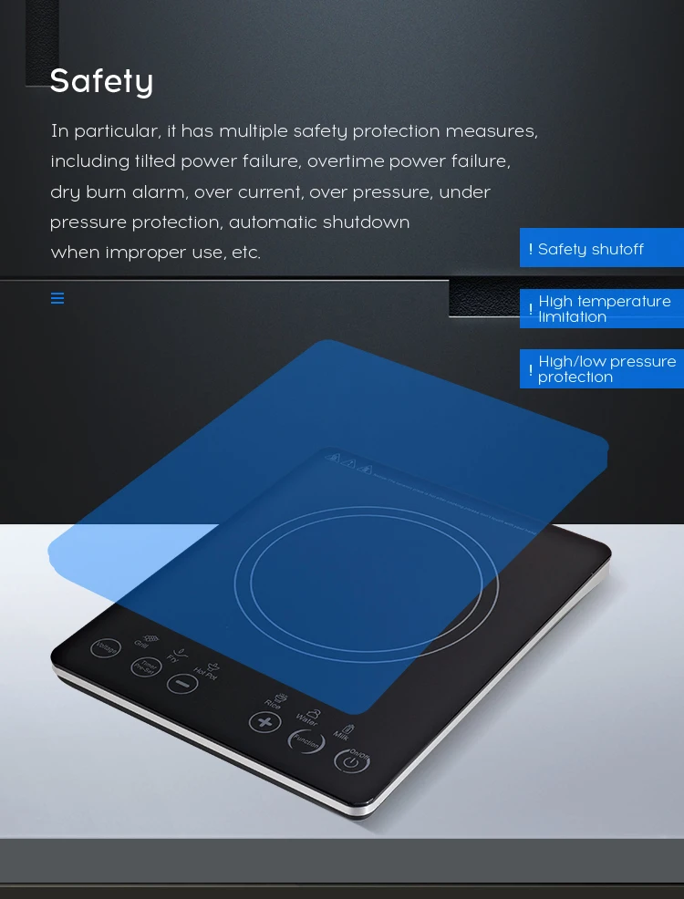 Infrared Cooker High Light Induction Cooktop Stable 2000w Induction