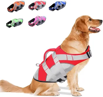 Dropshipping Custom Reflective Dog Life Saving Jacket and life vest Waterproof Pet Dog Life Jacket Vest