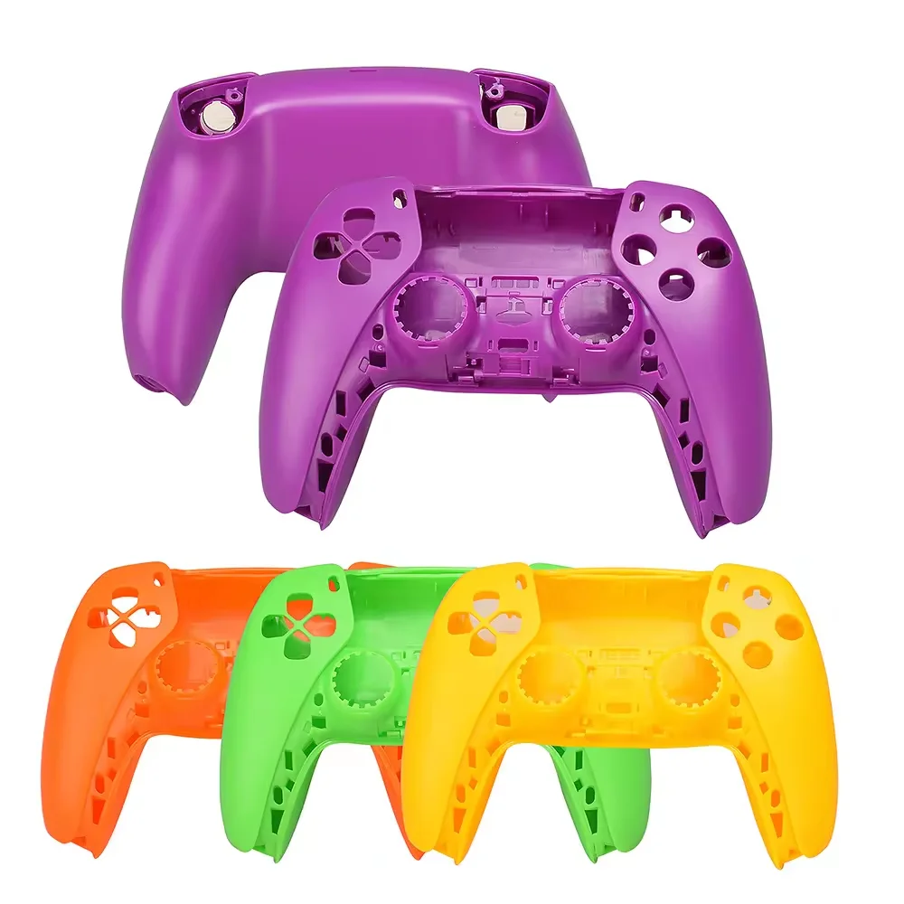 Game Protector for PS5 Gamepad Front and Back Colorful Skin Plastic Protective Shell Case for PS5 Controller Cover