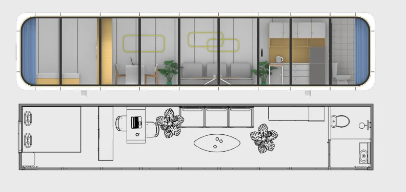 Δημιουργική ατσάλινη δομή Apple cabin γραφείο υπαίθρια δραστηριότητα αίθουσα συνεδριάσεων Apple αποθήκη κατασκευαστές σπίτι εμπορευματοκιβωτίου 7