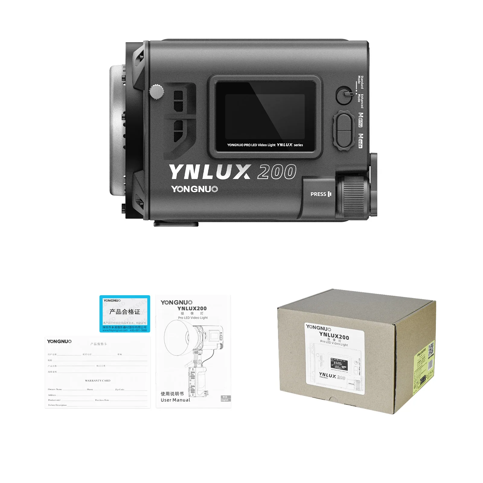 YONGNUO YN LUX200 撮影用LEDライト アダプタ付き 200W Amazon.com : YONGNUO YNLUX200 200W LED Video Light, Handheld