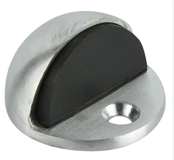 Brass Half Moon Door Stopper Floor Mounted Door Stops Rubber Door Holder for Wood Floors