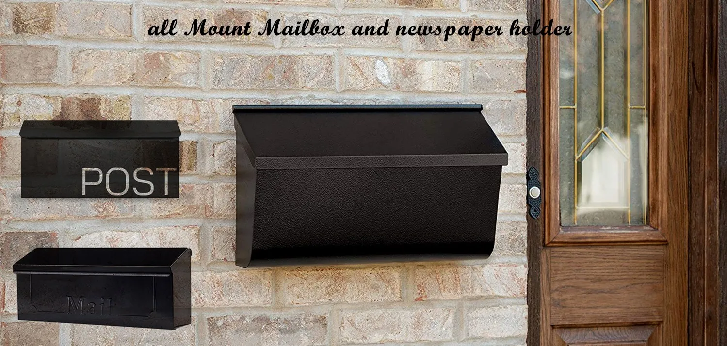 Wall Mount Mailbox Townhouse Steel Customized Mail Box 8 Party Outdoor
