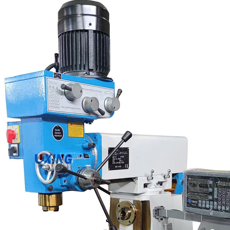 手動ドリルミルZX7550CW小型垂直水平掘削機3軸DROフレサドラ付き