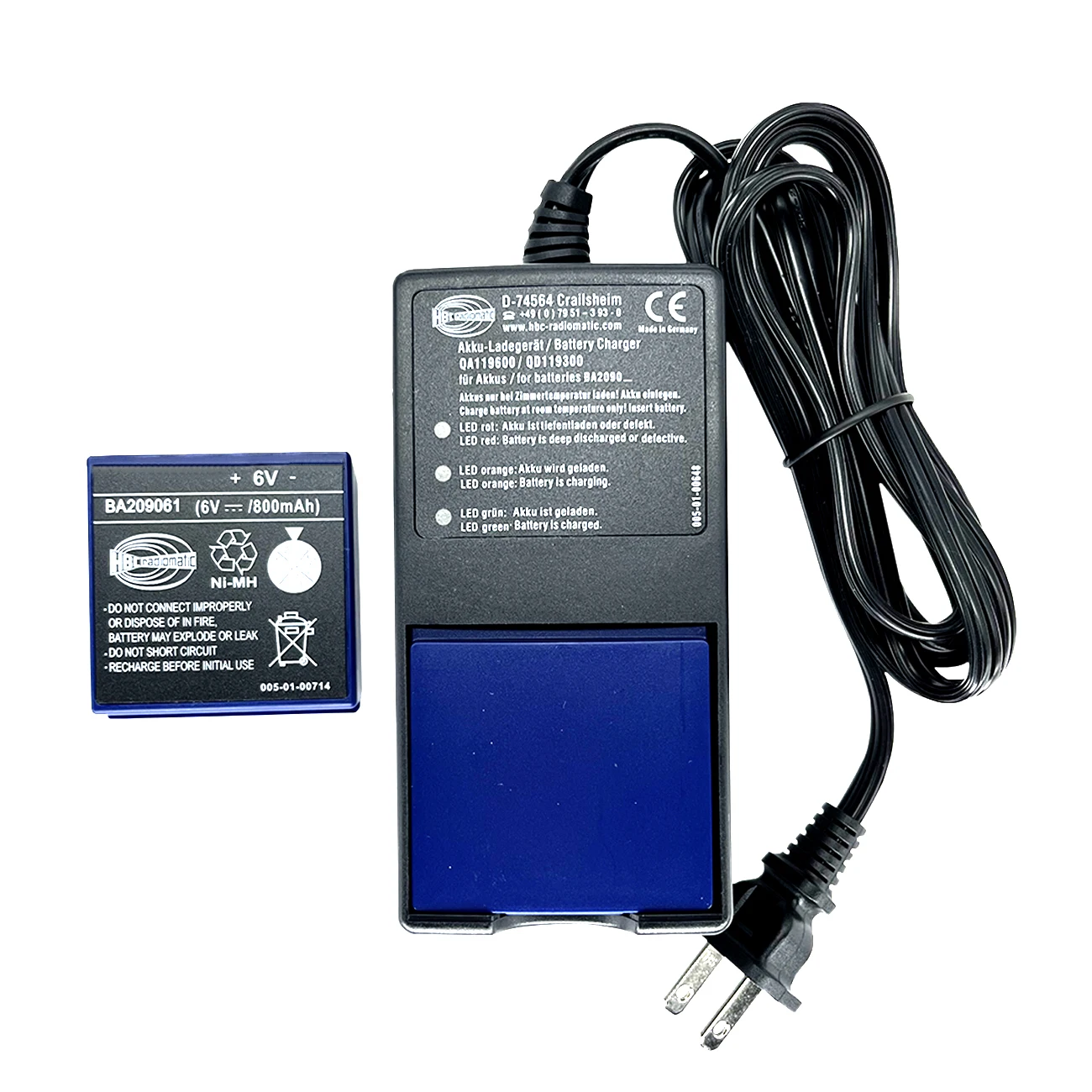 HBC Remote control battery charger QA119600 QD119300 for FUB9NM