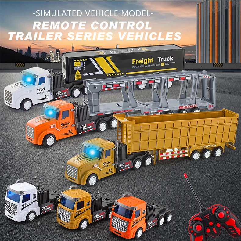 Fisca Camion Benne Télécommandée 11 Canaux – Jouet De Construction Avec Sons, Lumières Et 2 Batteries