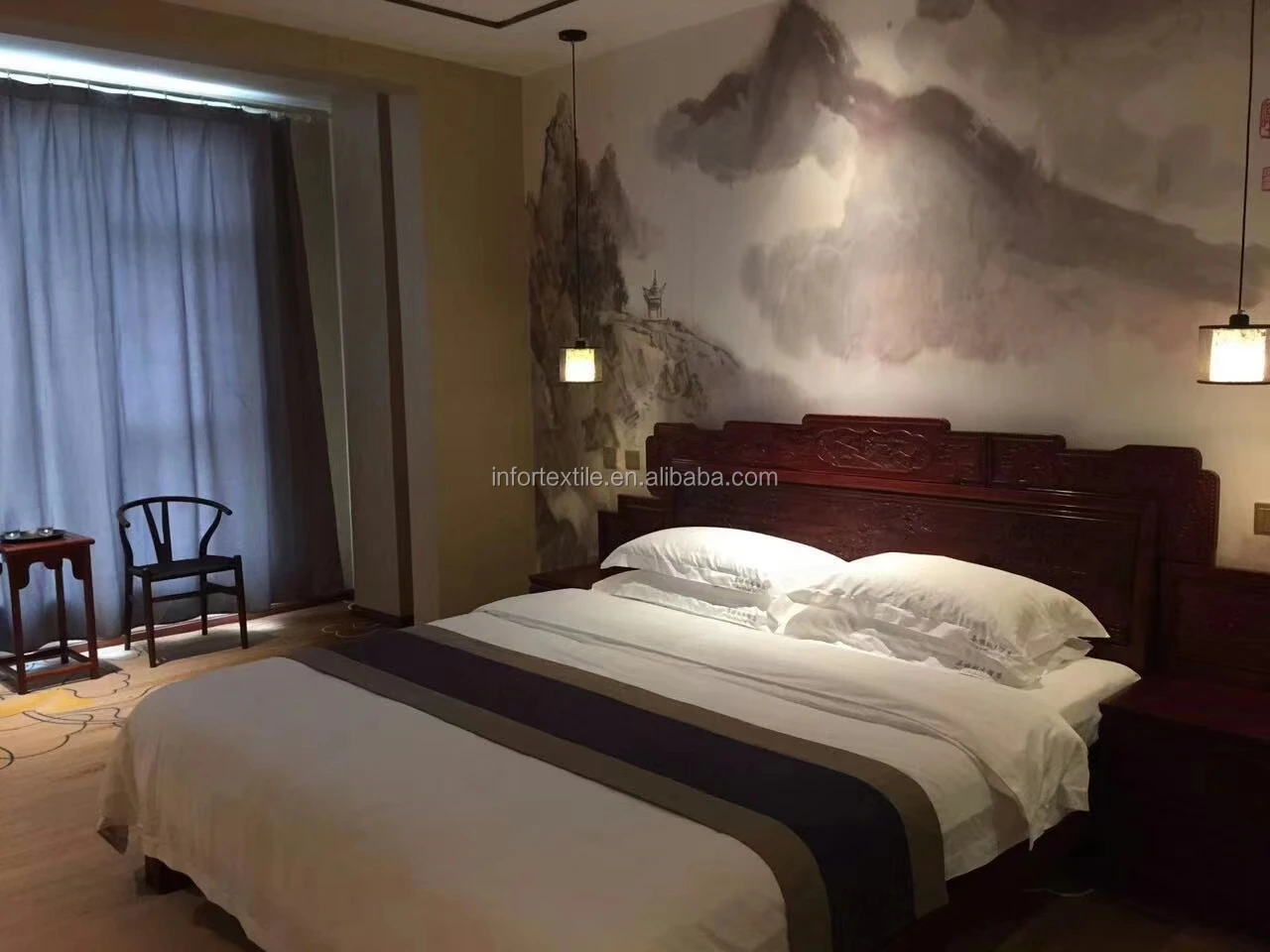 Оптовая продажа с завода OEM роскошный комплект постельного белья для