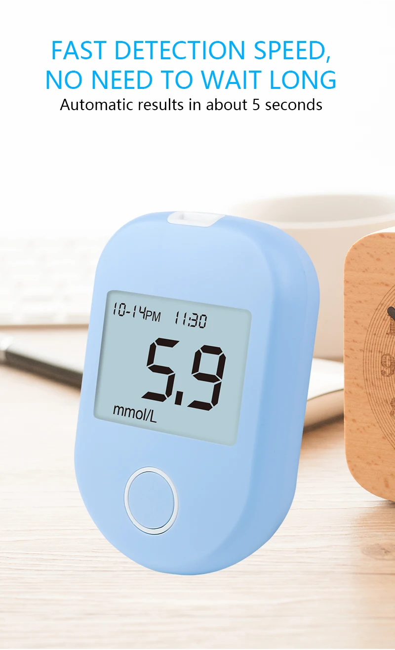 Portable Digital Glucometer Blood Smart Sugar Glucose Meter