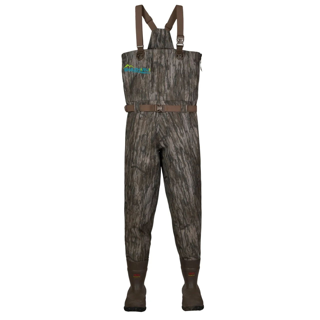 ATM Breathable Chest Waders With Removable Cotton Liner and Thinsulate Rubber Boots for Men Hunting