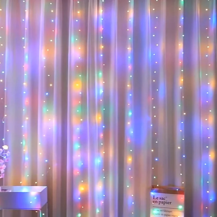 Newish Twinkle Fairy Colorful Decorative Garland Curtain Led Lights