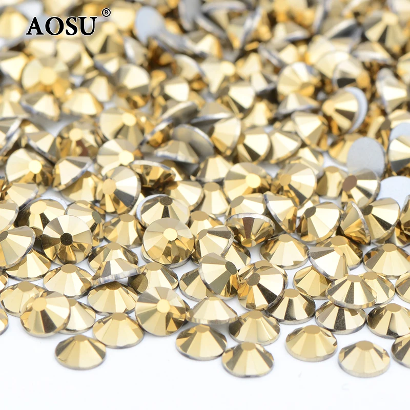 120 Color SS3 SS6 SS10 SS12 SS16 SS20 SS30 SS50 Round AB Crystal Strass ...