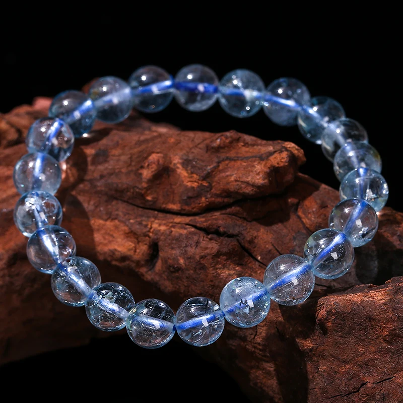 JD Quartz Clear Crystal Round Beads Reiki Gemstone Bracelet