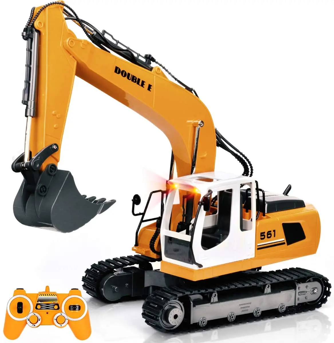 Remote Control Truck RC Excavator Toy 17 Channel 3 in 1 Claw Drill Metal Shovel