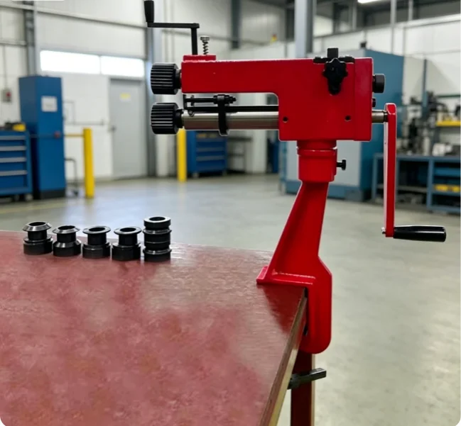 TEBAK RM08 Hand-Operated Wire Threading Machine Stable Ball Screw Drive Small Metal Rotating Processing Machine