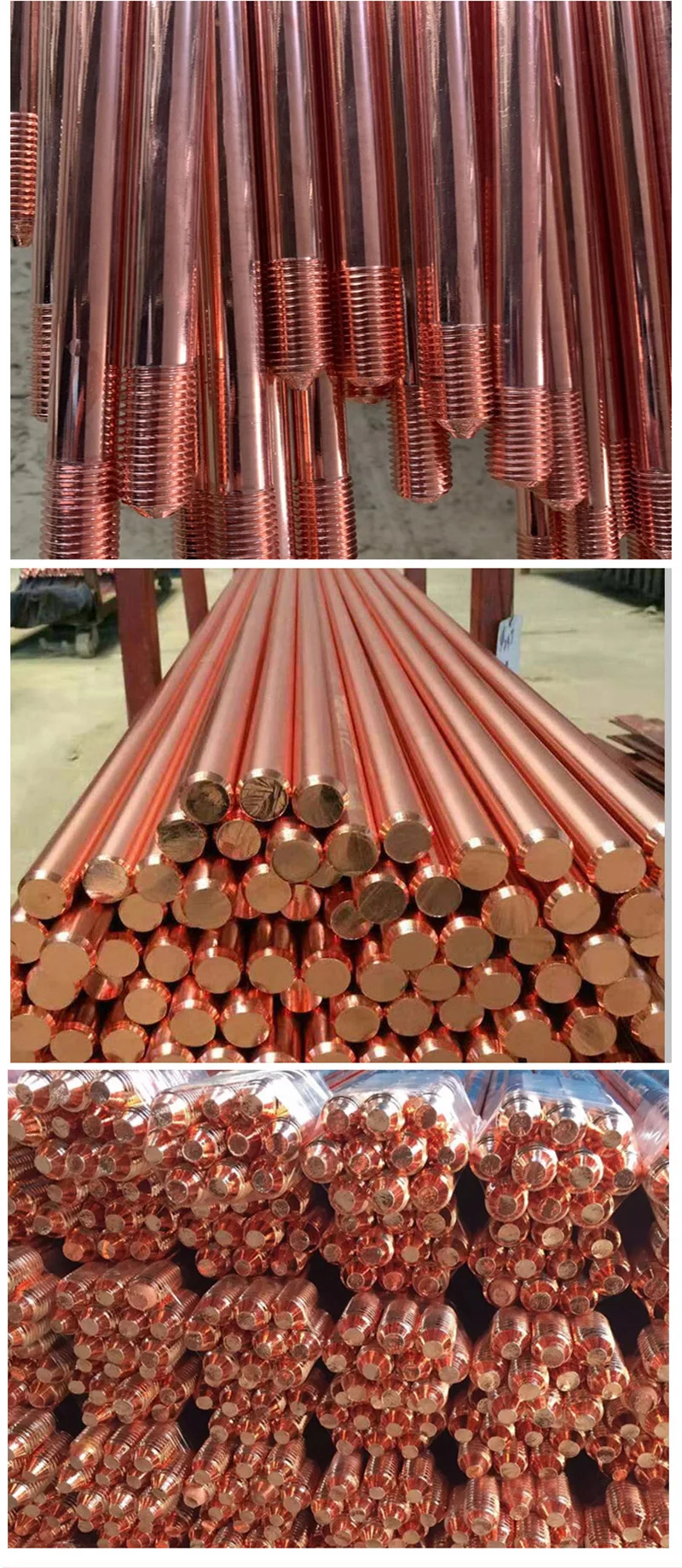 Copper Wire Rod Ground Wire Rod For Building Grounding System Lightning