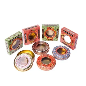 Round safran gold metal aluminum saffron tin can packaging 2g 5g saffron tin box container with lid saffron