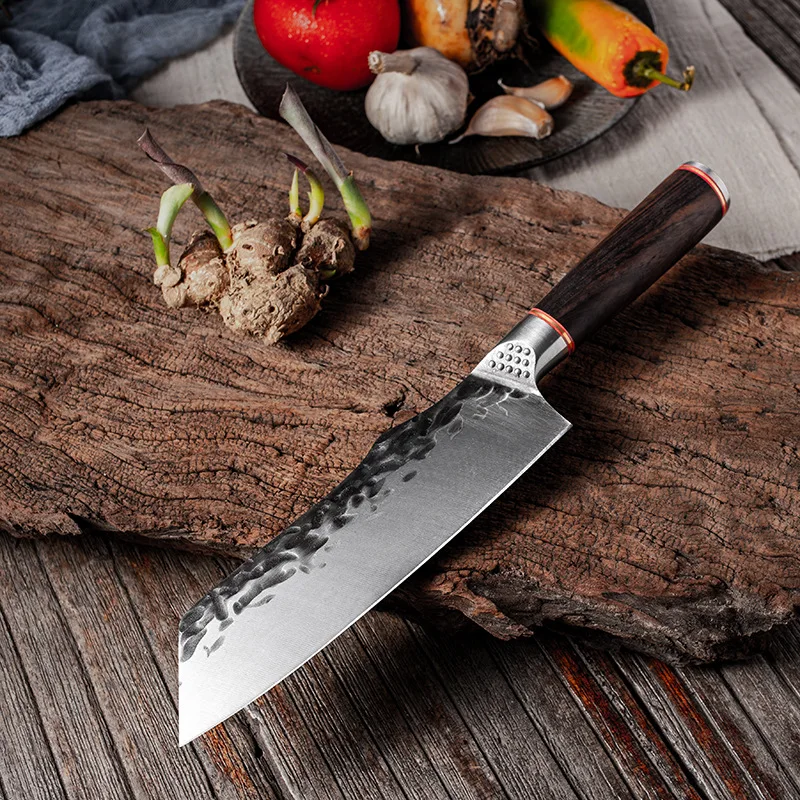 Dropship Qulajoy 8 Inch Japanese Chef Knife, Professional Hand Forged High  Carbon Steel Kitchen Chef Knife,Cooking Knife With Ebony Handle to Sell  Online at a Lower Price