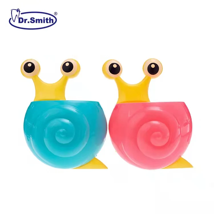 Lovely snail toothbrush holder strong suction cup toothbrush and toothpaste storage holder bathroom suction wall dental holder