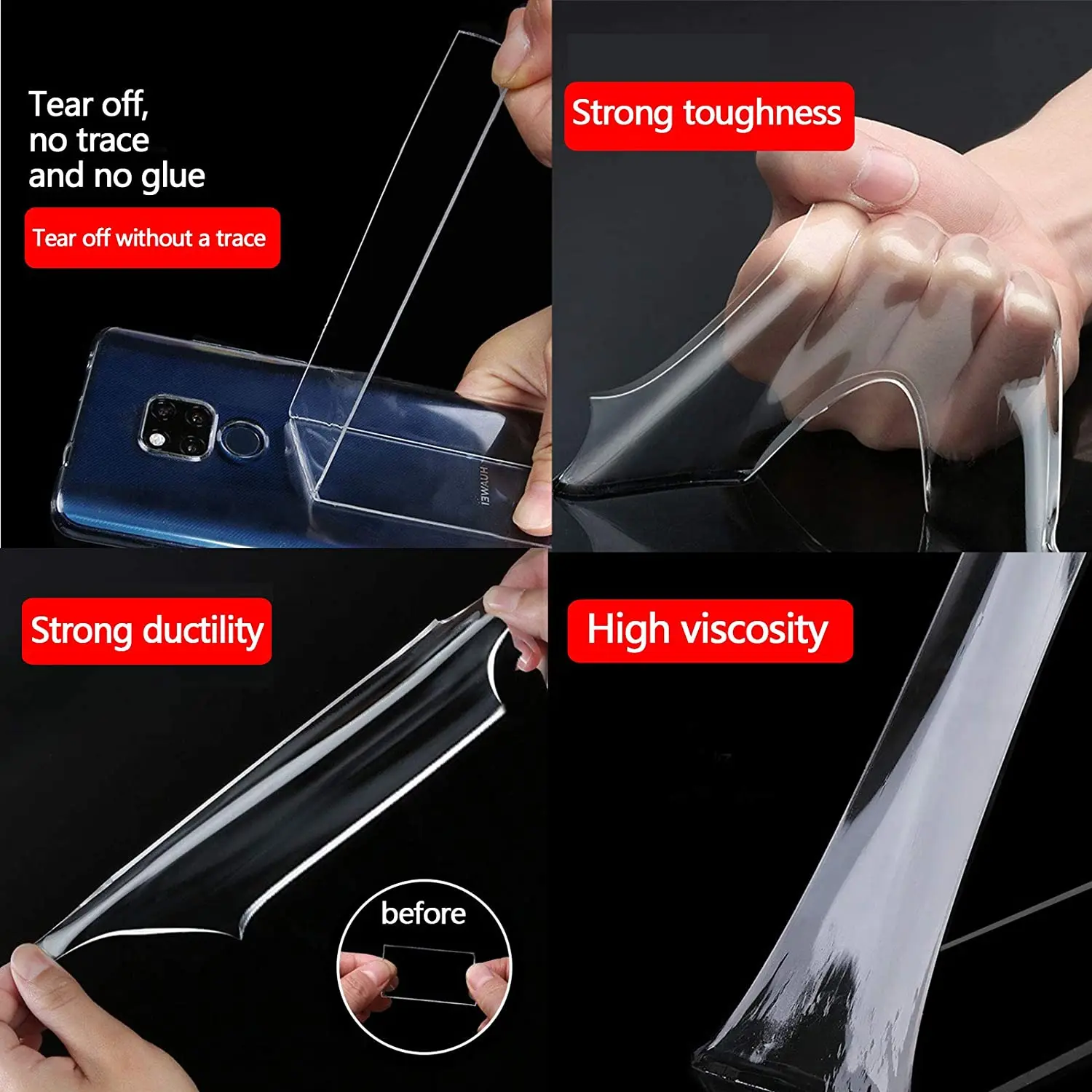 Multifunctional Double Sided 3 Meters Nano Septic Tape for Pasting Photos Fix Carpet Mats Etc