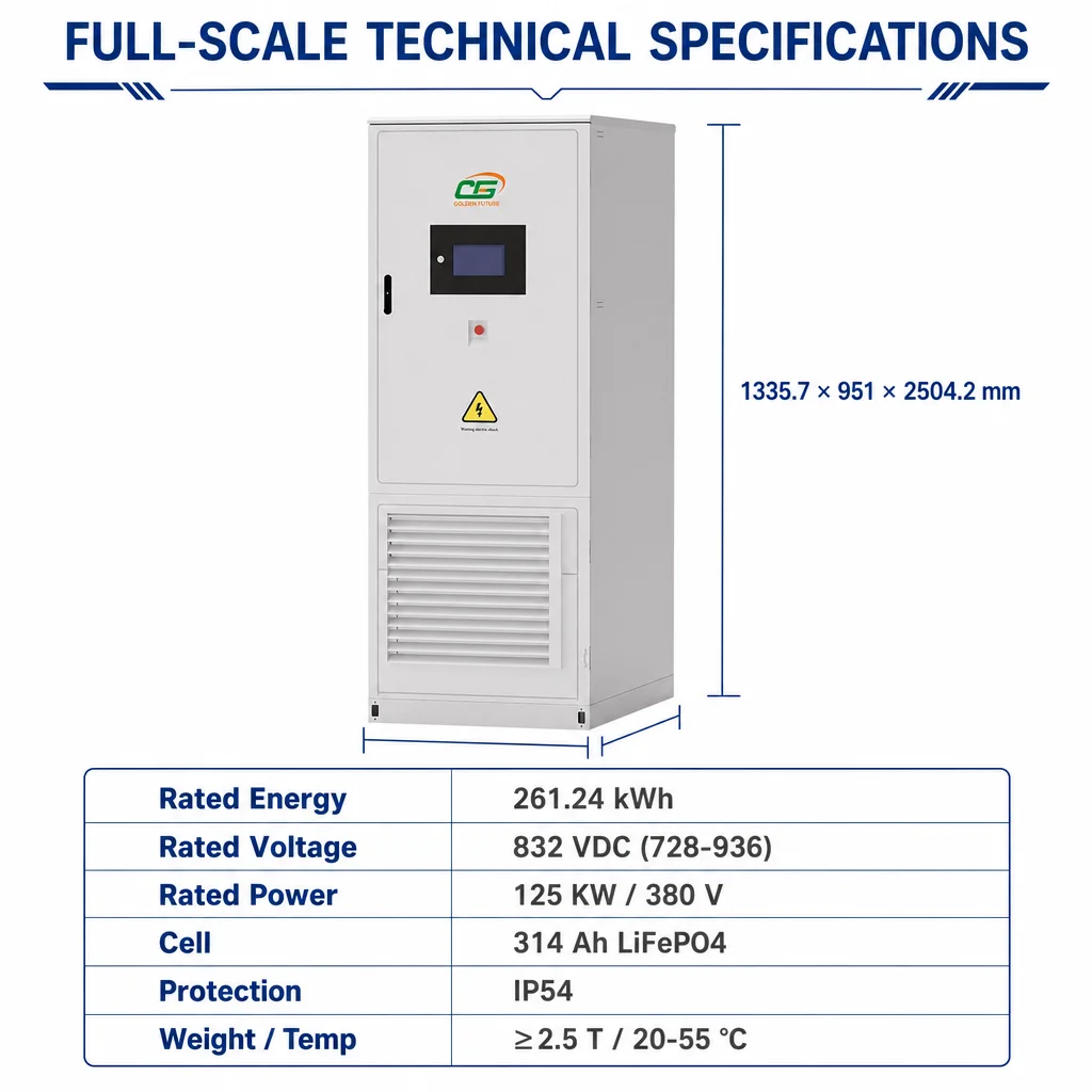product ces 261 l all in one industrial power station 125kw 261kwh lifepo4 battery for ci energy storage system-6