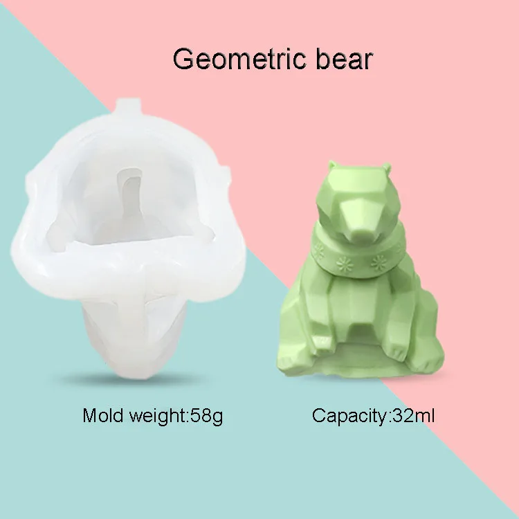 Geometric Bear Mold (3 Piece)
