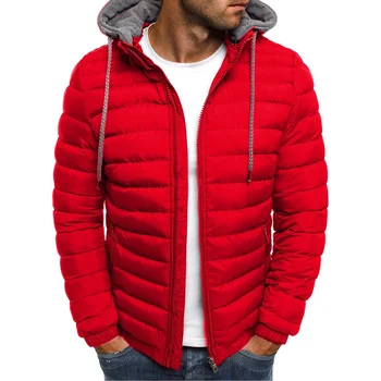 YSMARKET M-3XL 4 Color Men Jacket Coats Thicken Warm Winter Clothes Casual Hooded Outwear Cotton Padded Male Long Sleeve Tops