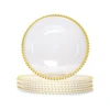 clear with silver beads